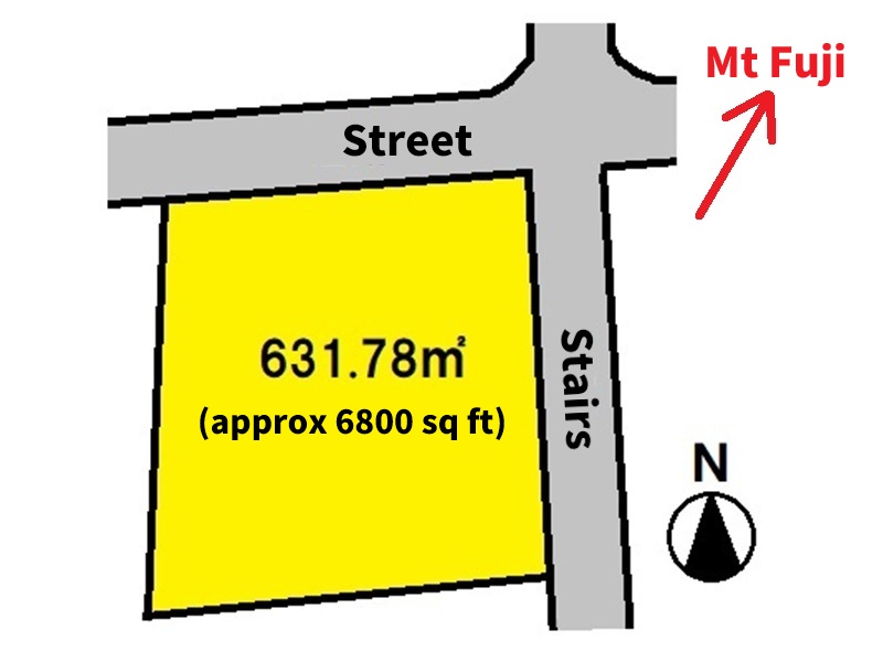 Land plan for 518 Aokidaira