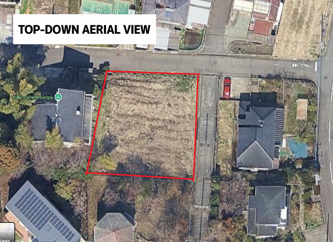 Aerial view of the 518 Aokidaira site and surrounding area